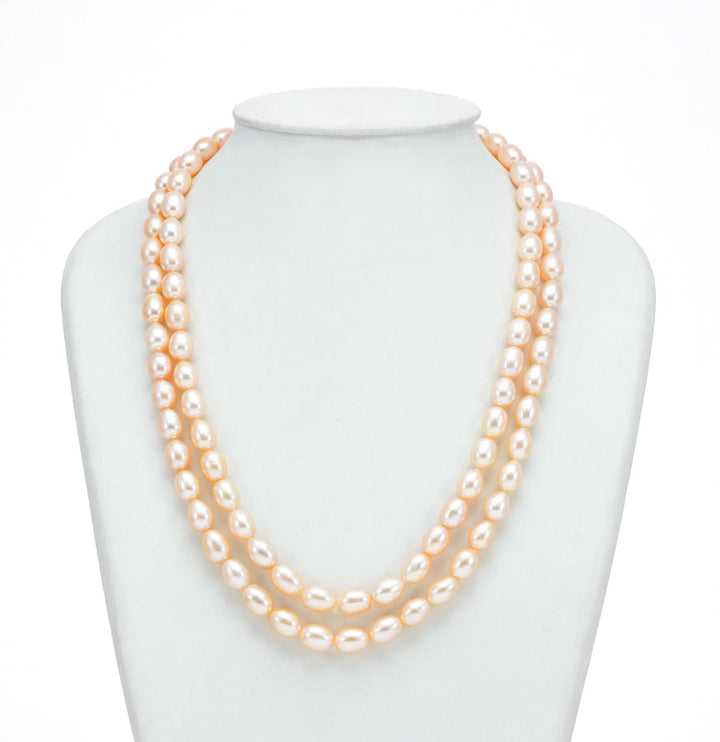 Freshwater Classic Pink Pearl Necklace Set