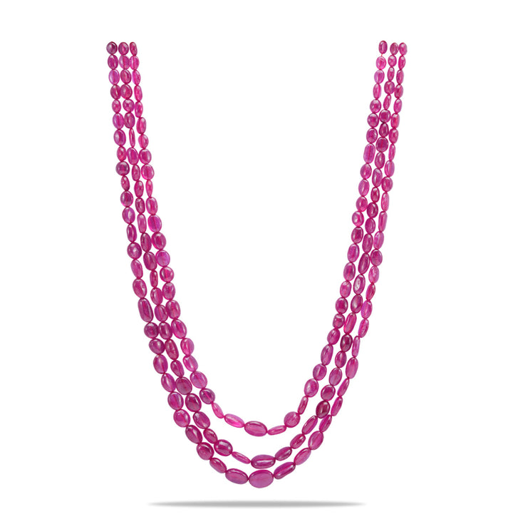 Real Ruby 3 strand  Necklace