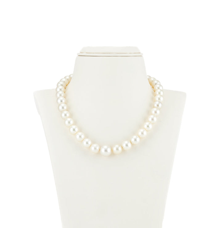 Single Strand Round Grading White South Sea Pearls Necklace Set