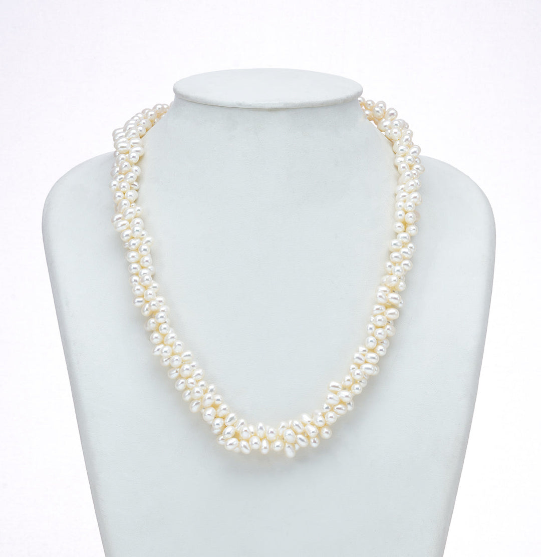 Freshwater White Fancy Pearl Necklace Set