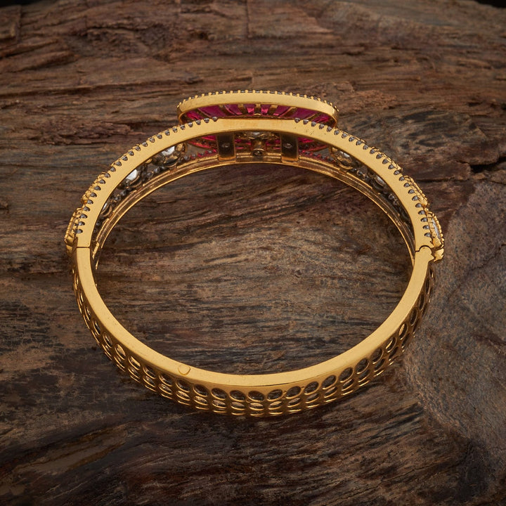 Victorian-plated Kundan with Stones Details Openable kadaa - Single Piece