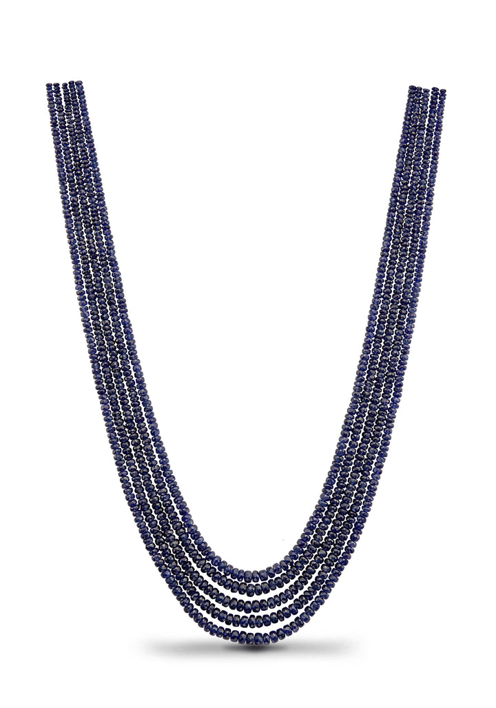 5 Strand Real Multifaceted Saphire Necklace ( Approx 500 Ct weight)