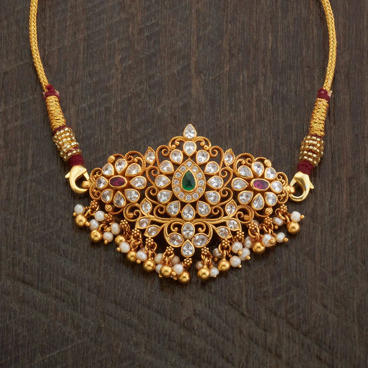 92.5 Pure Silver Flower Design Temple Bajuband