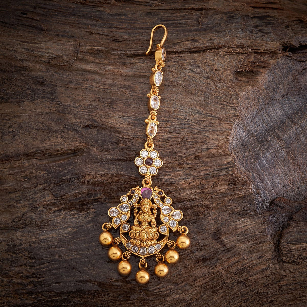 Pure 92.5 Silver Lakshmi and Peaccok Design Pendant Bridal Temple Tikka