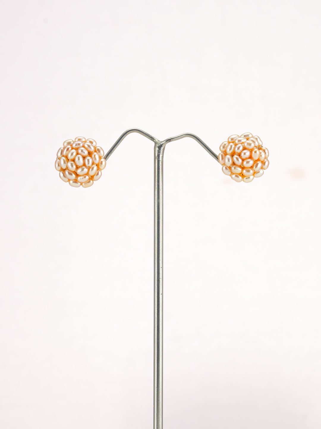 White Freshwater Seed Pearl Stud Earring