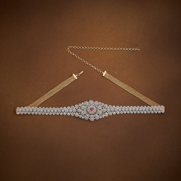 Sparkling Zircon Waist Belt and Adjustable Chain