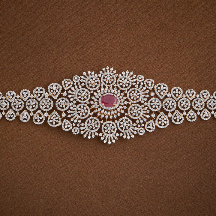 Sparkling Zircon Waist Belt and Adjustable Chain