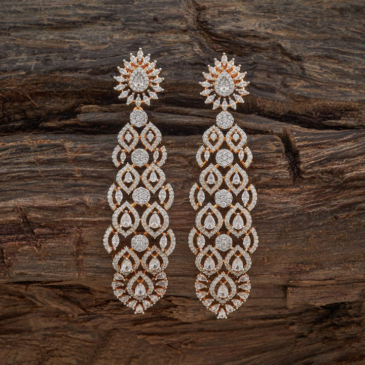 Elegant Gold-Tone Statement Earrings with Sparkling Cubic Zirconia