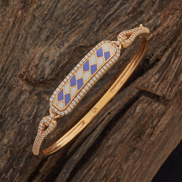 Gold-Toned Modern Design and Cz Stone Detailing Adjustable kadaa - Single Piece