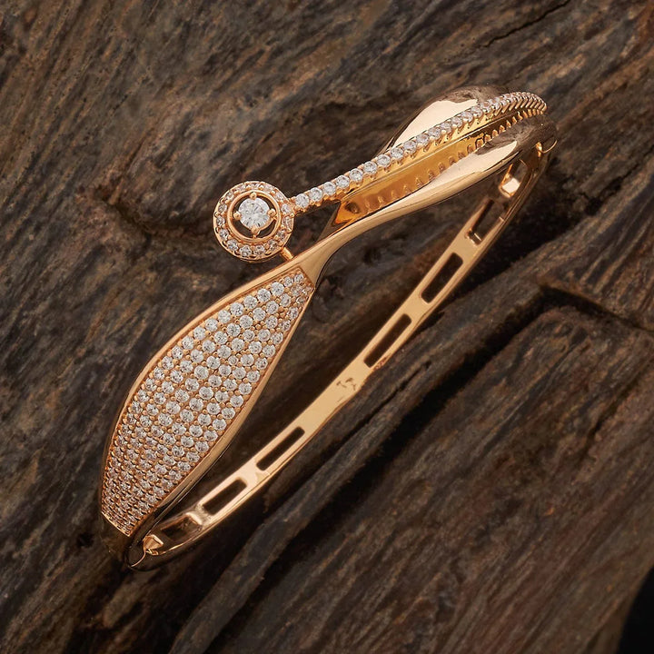 Contemporary CZ Unique Structure Adjustable kadaa - Single Piece