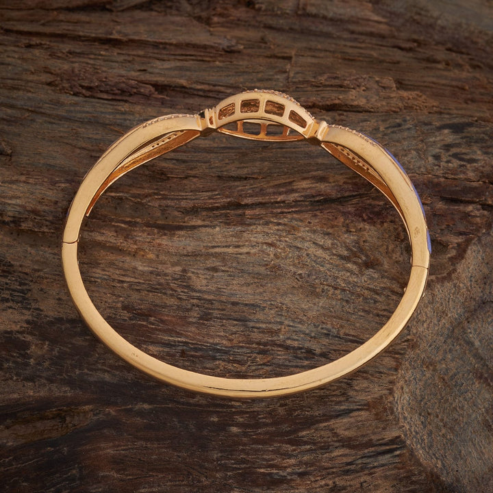 Contemporary Gold-Toned CZ with Geometric Design and Gemstone Accents Adjustable kadaa - Single Piece