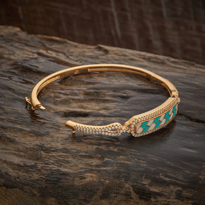 Gold-Toned Modern Design and Cz Stone Detailing Adjustable kadaa - Single Piece