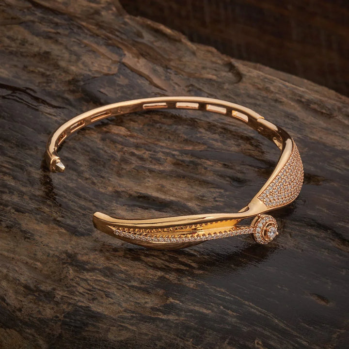 Contemporary CZ Unique Structure Adjustable kadaa - Single Piece