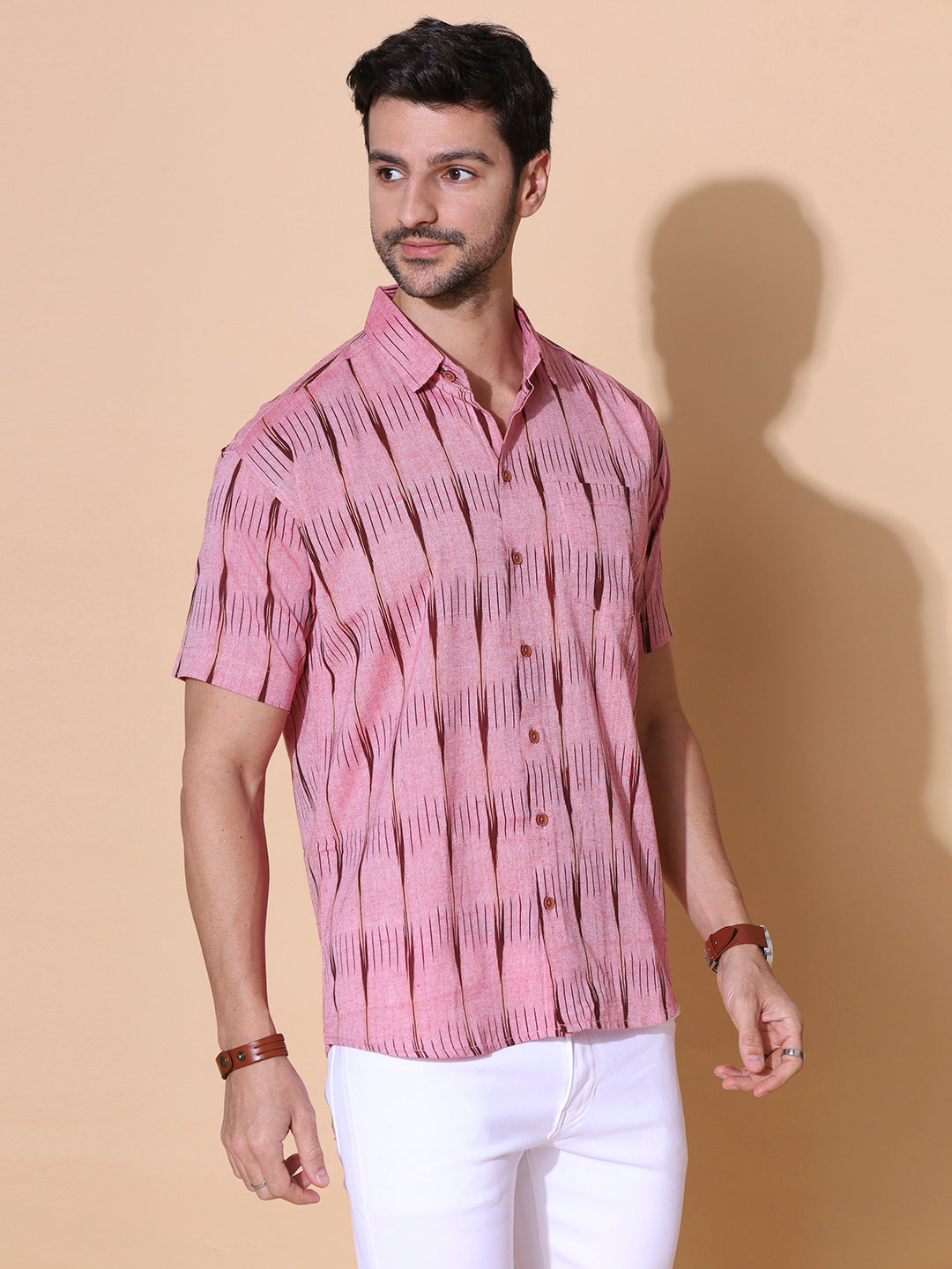 Gulabi Men Ikat Handcrafted Cotton Shirt