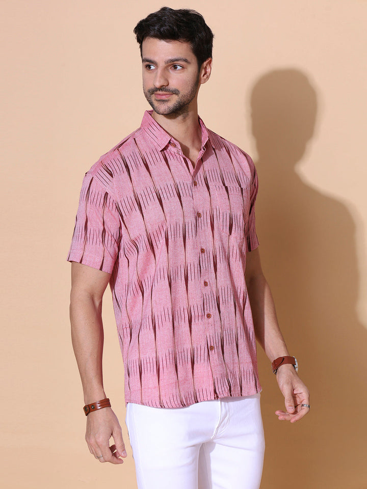 Gulabi Men Ikat Handcrafted Cotton Shirt