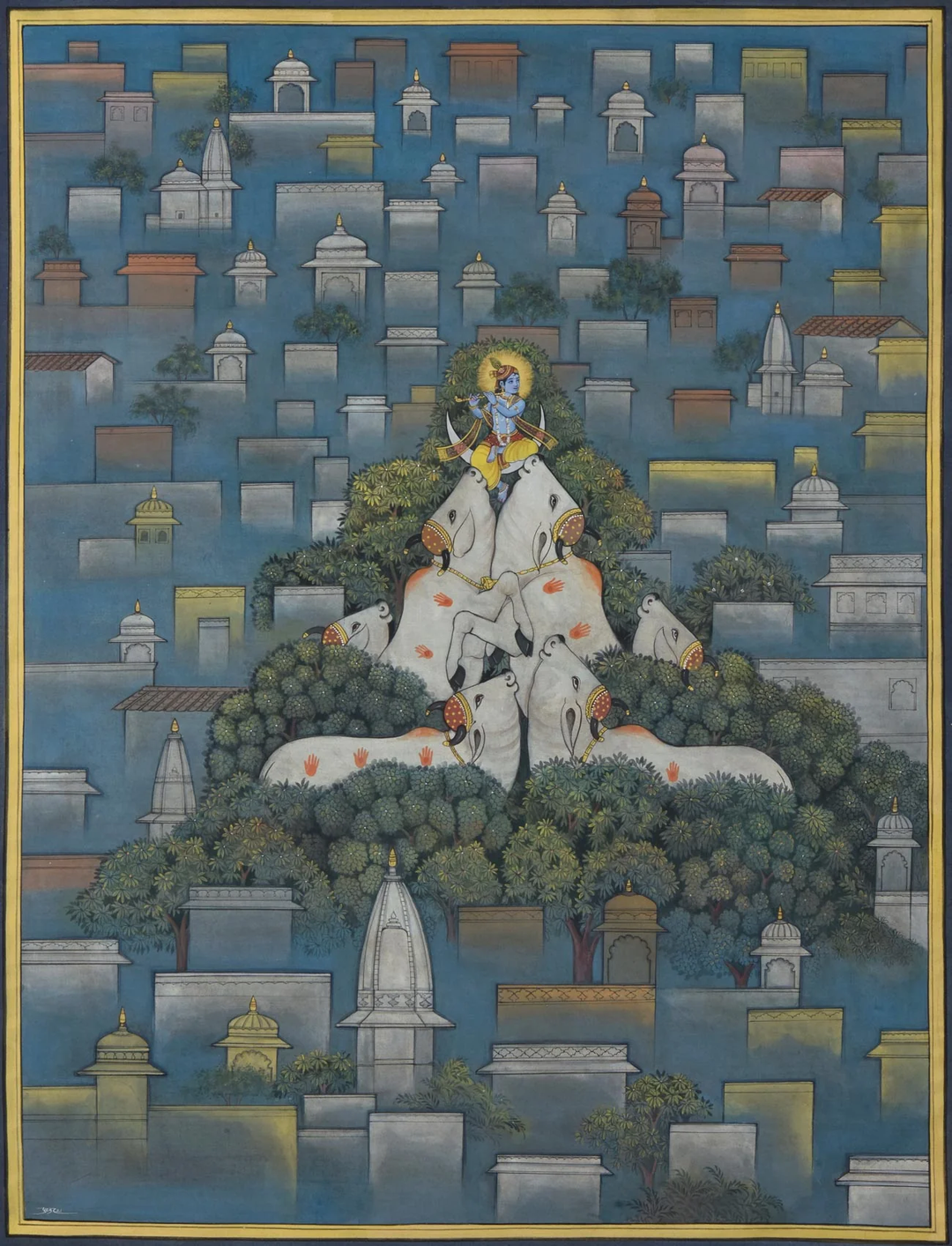 3x4 feet Gopashtmi Tyohaar Painting | SHOBITAM