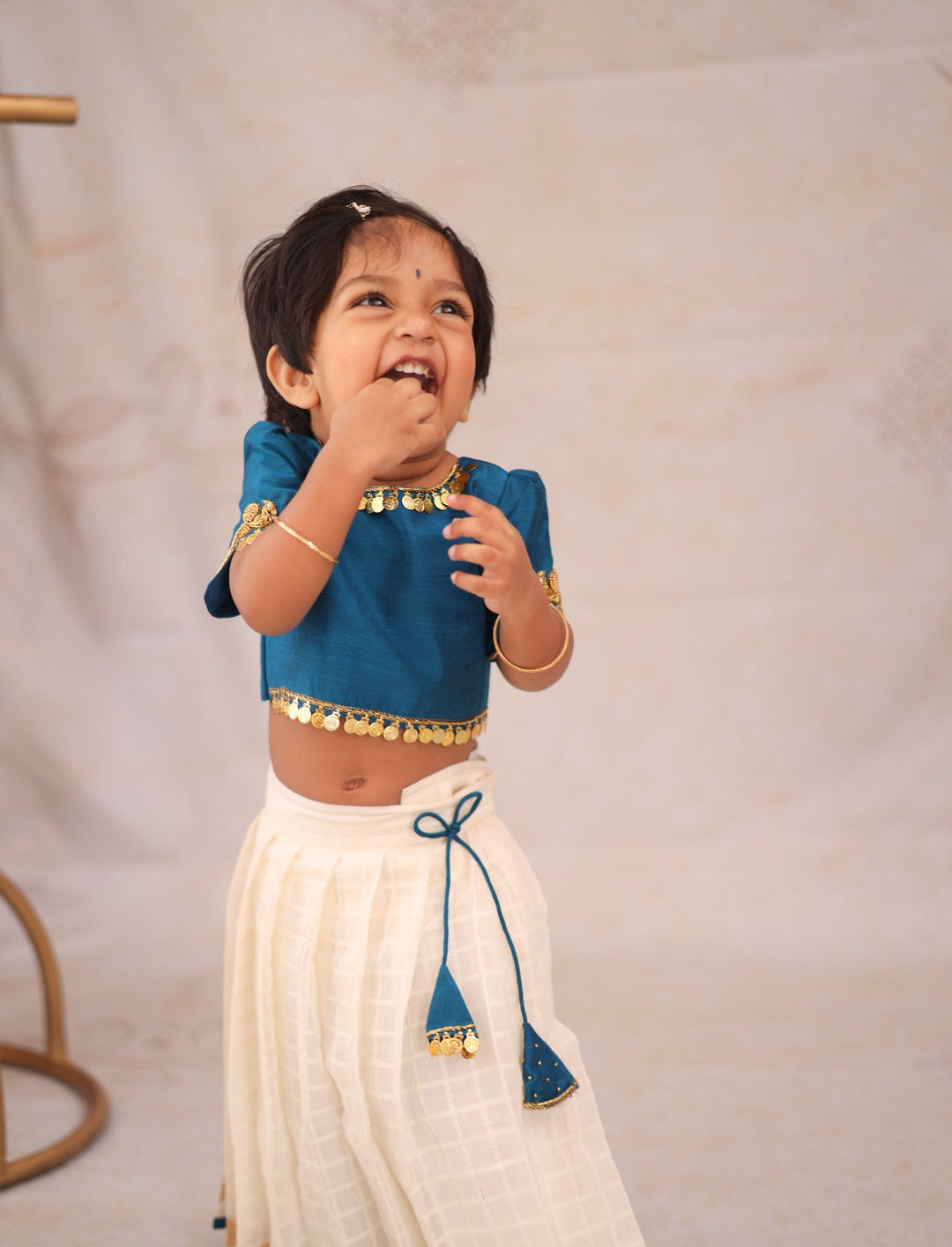 Aabarna Crop top and skirt - Onam Edit Express | SHOBITAM