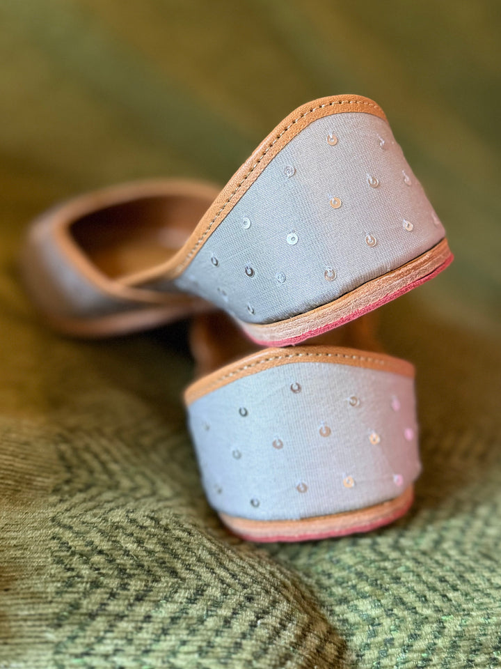 GLITTER Floral Blue Juttis
