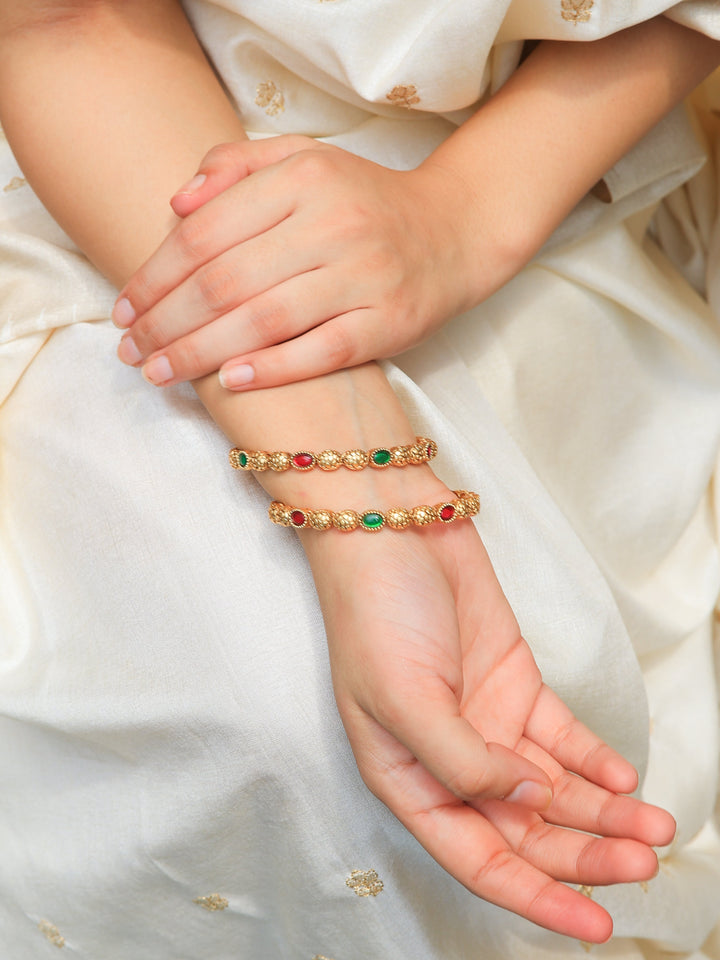 Kavya Multi Colour Stone Bangles | SHOBITAM