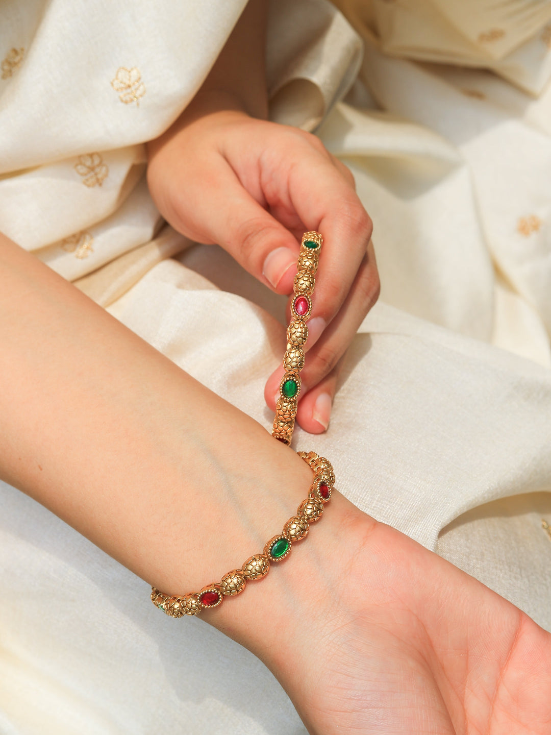 Kavya Multi Colour Stone Bangles | SHOBITAM