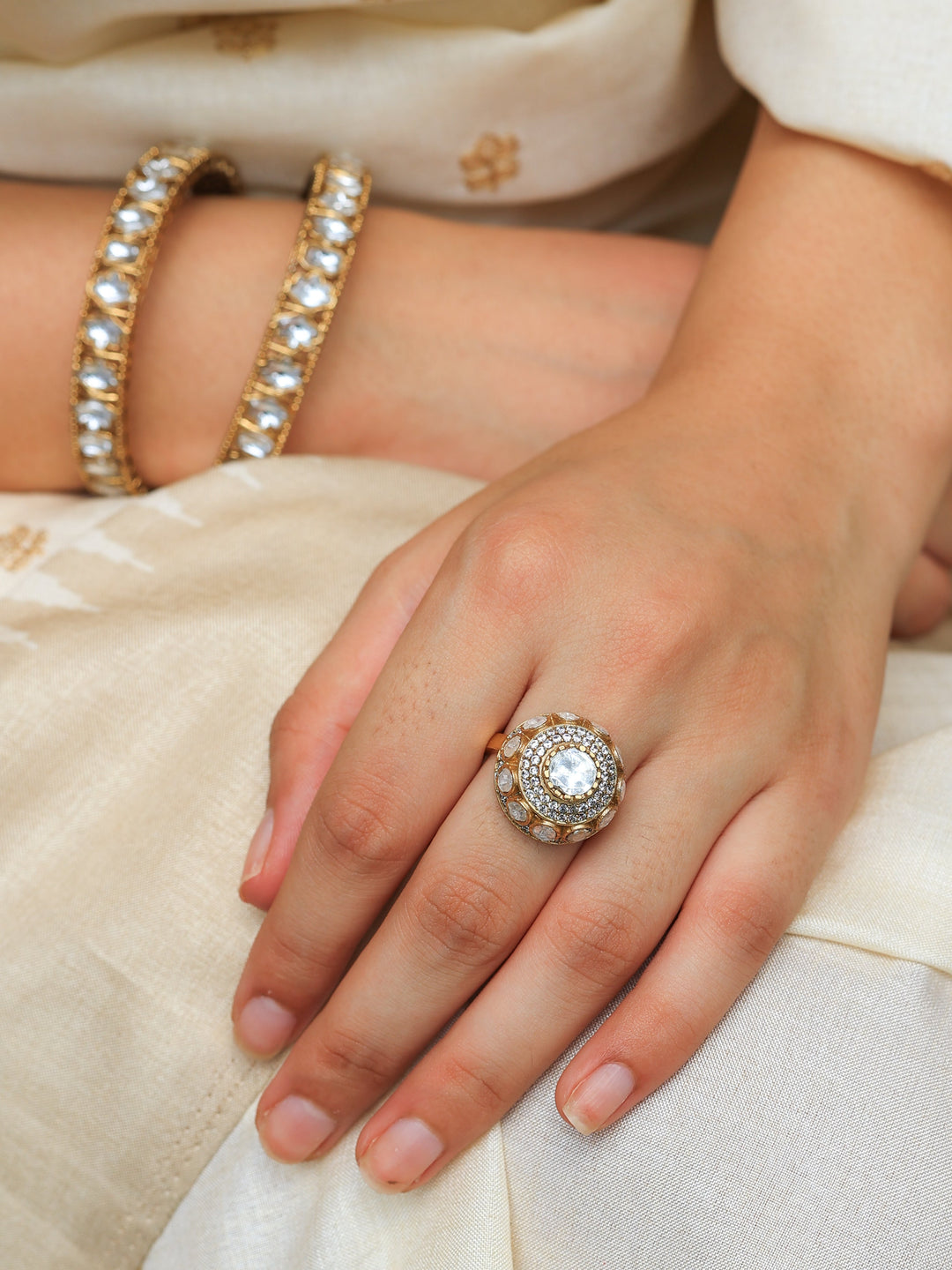 Akrati Regal Elegance Mossanite Ring | SHOBITAM