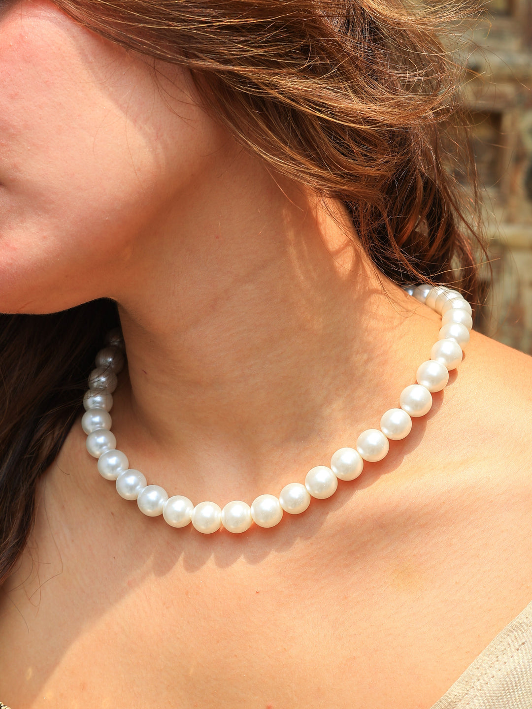 Kesar shell water pearls mala | SHOBITAM