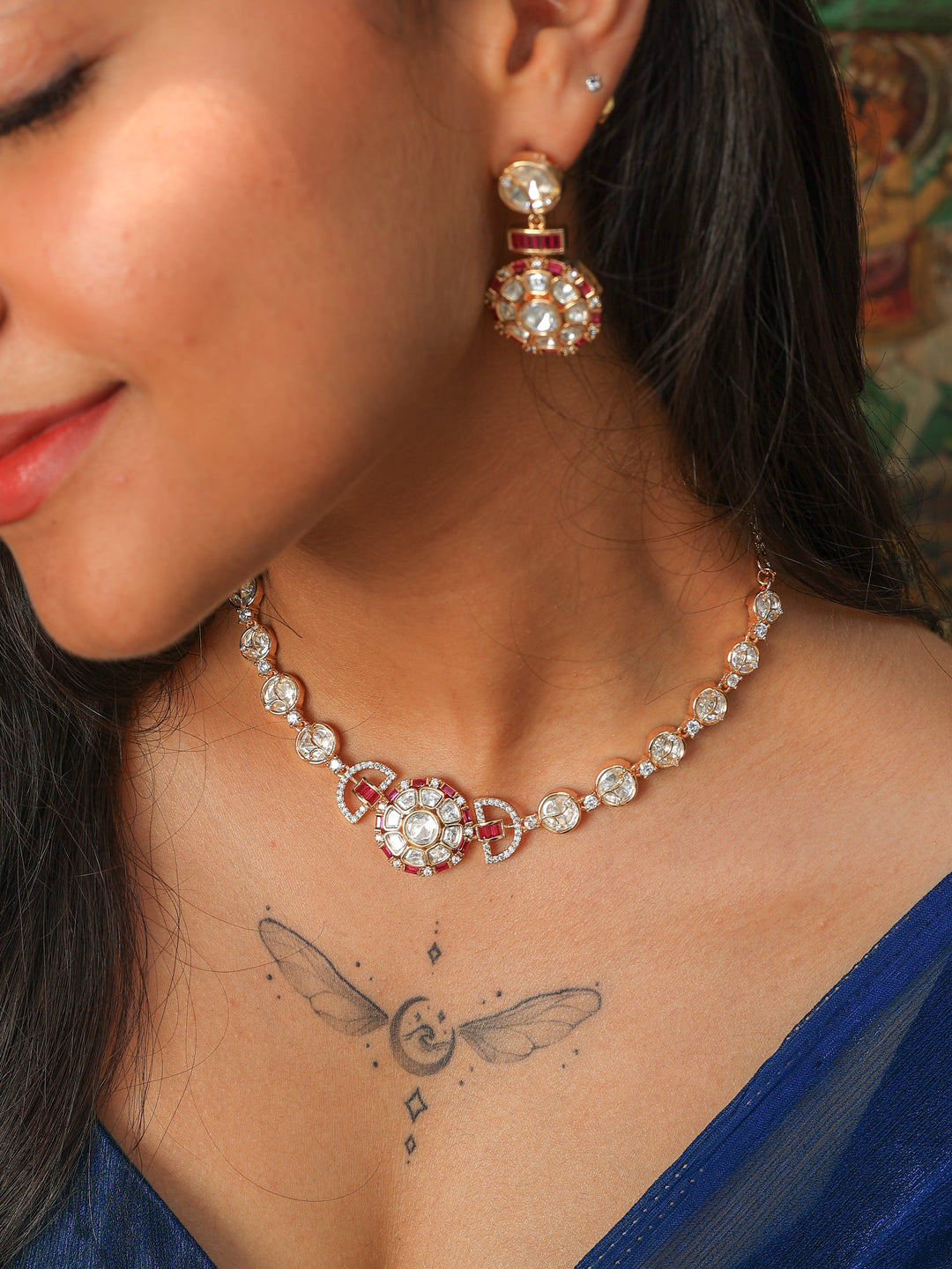 Hasnita tyaani kundan necklace-set | SHOBITAM