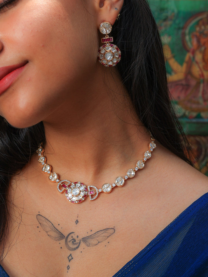Hasnita tyaani kundan necklace-set | SHOBITAM