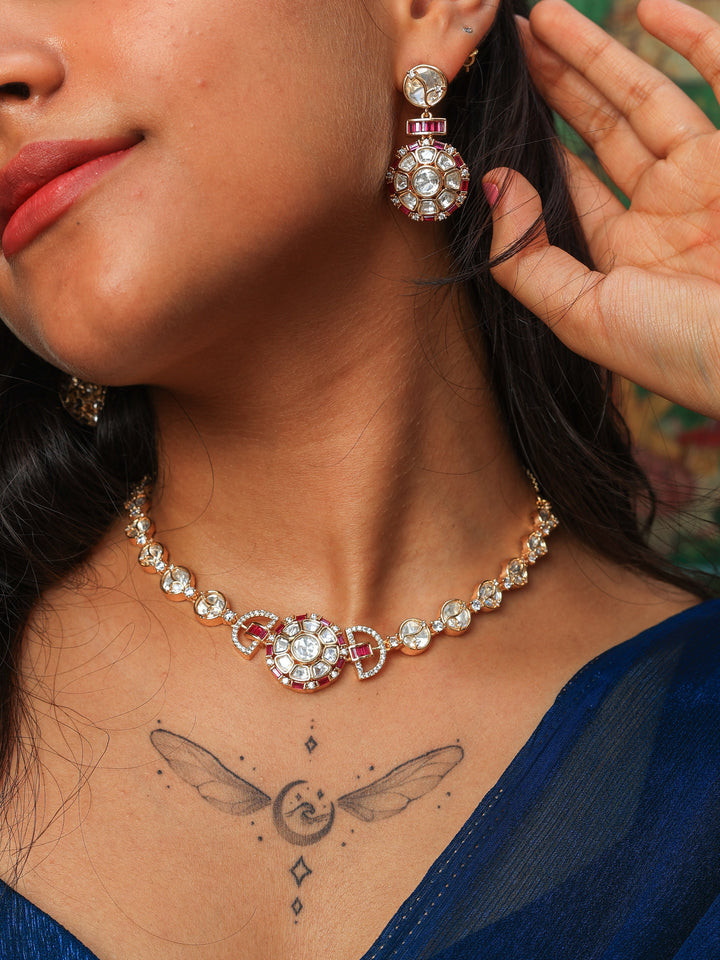 Hasnita tyaani kundan necklace-set | SHOBITAM