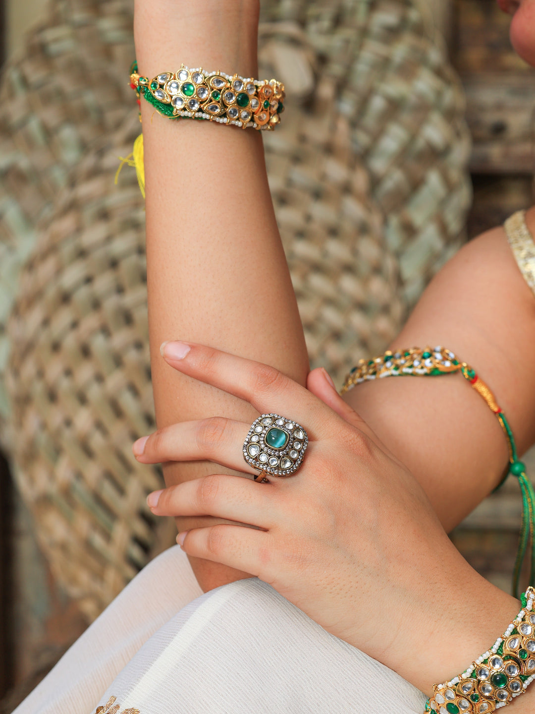 Falguni Moissanite Cocktail Ring | SHOBITAM