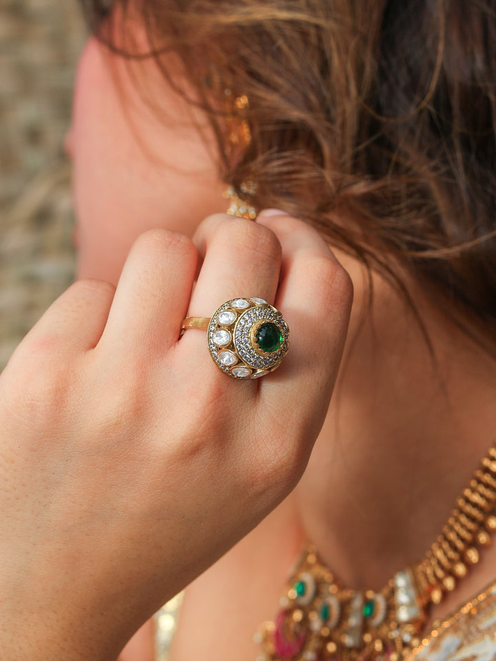 Akrati Regal Elegance Mossanite Ring | SHOBITAM