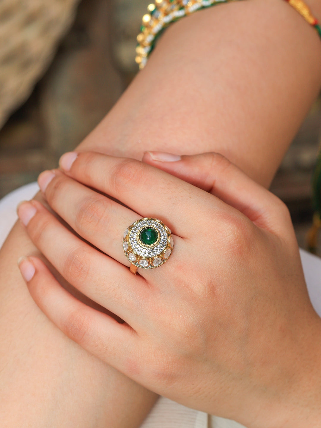 Akrati Regal Elegance Mossanite Ring | SHOBITAM