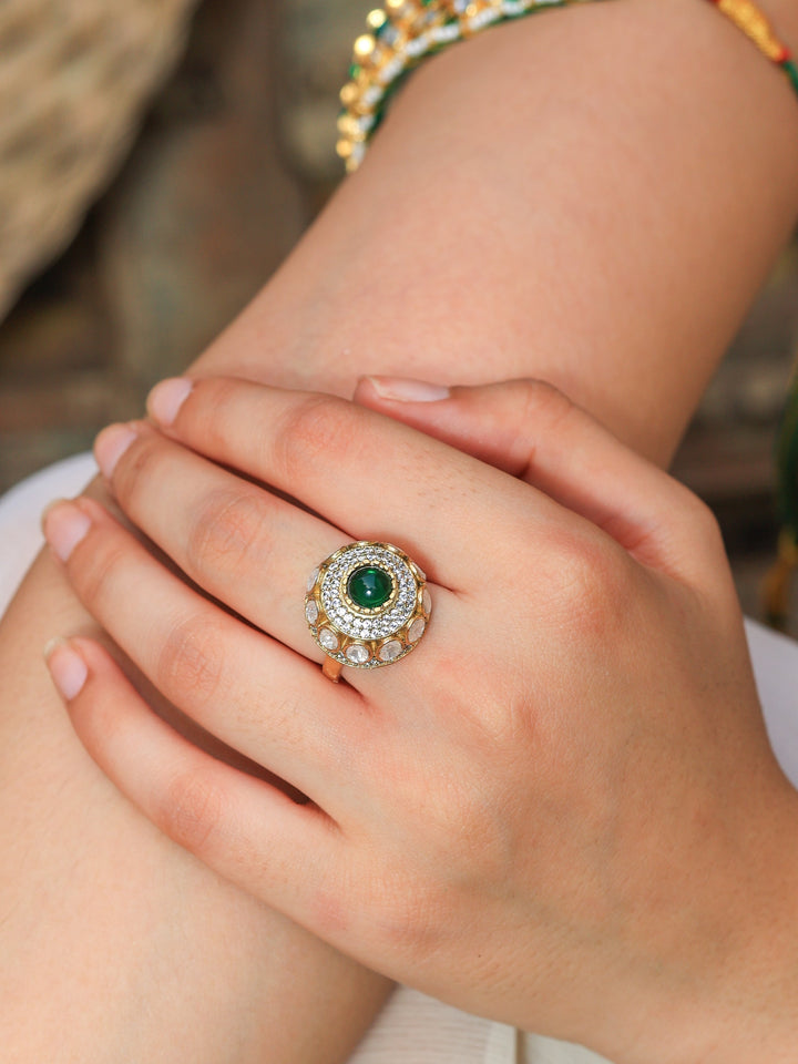 Akrati Regal Elegance Mossanite Ring | SHOBITAM