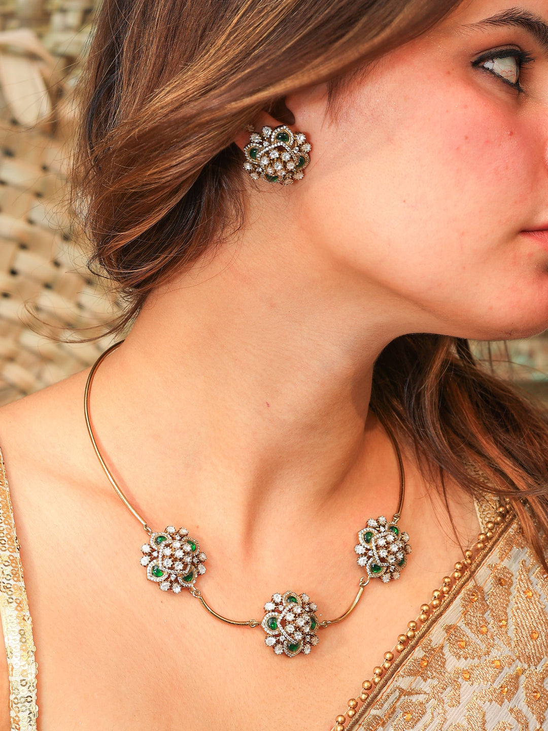 Tanya moissanite hasli set | SHOBITAM