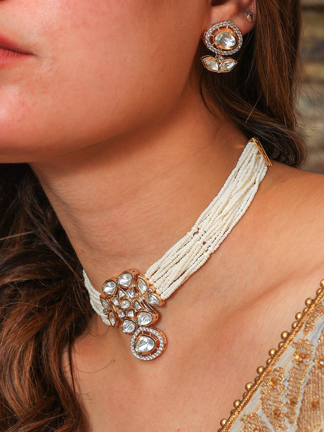 Megh jadau choker set | SHOBITAM