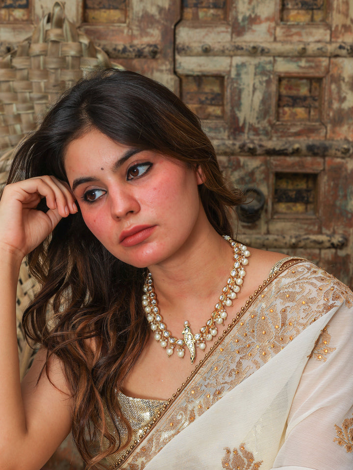 Chiriya kundan necklace | SHOBITAM