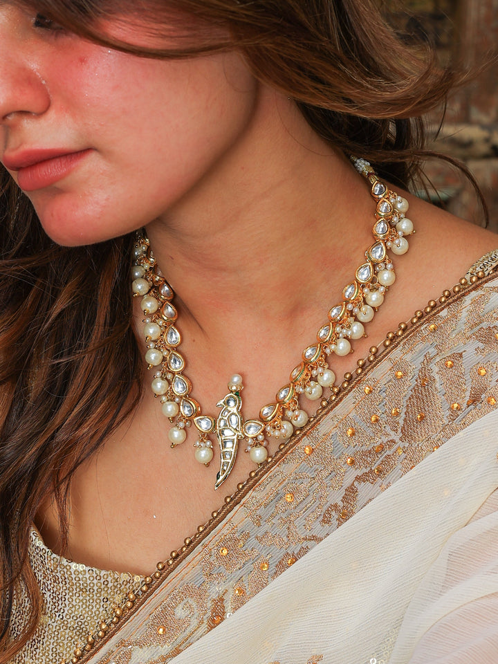 Chiriya kundan necklace | SHOBITAM