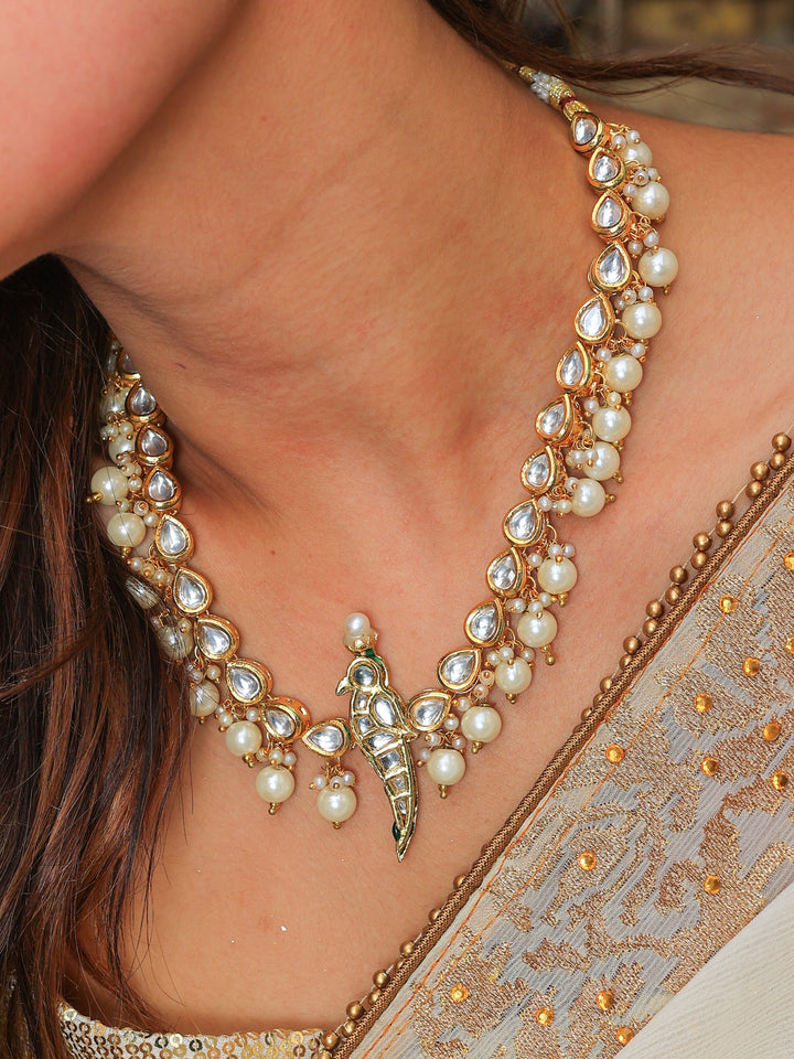 Chiriya kundan necklace | SHOBITAM