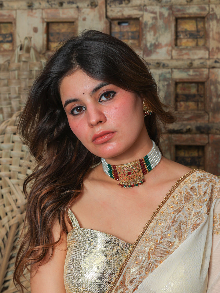 Latika Jadau necklace set | SHOBITAM