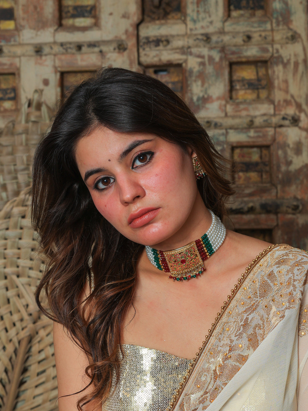 Latika Jadau necklace set | SHOBITAM