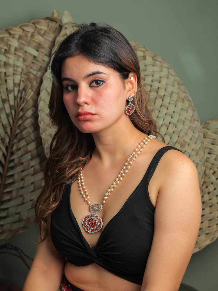 Umaid monalisa stone necklace set | SHOBITAM
