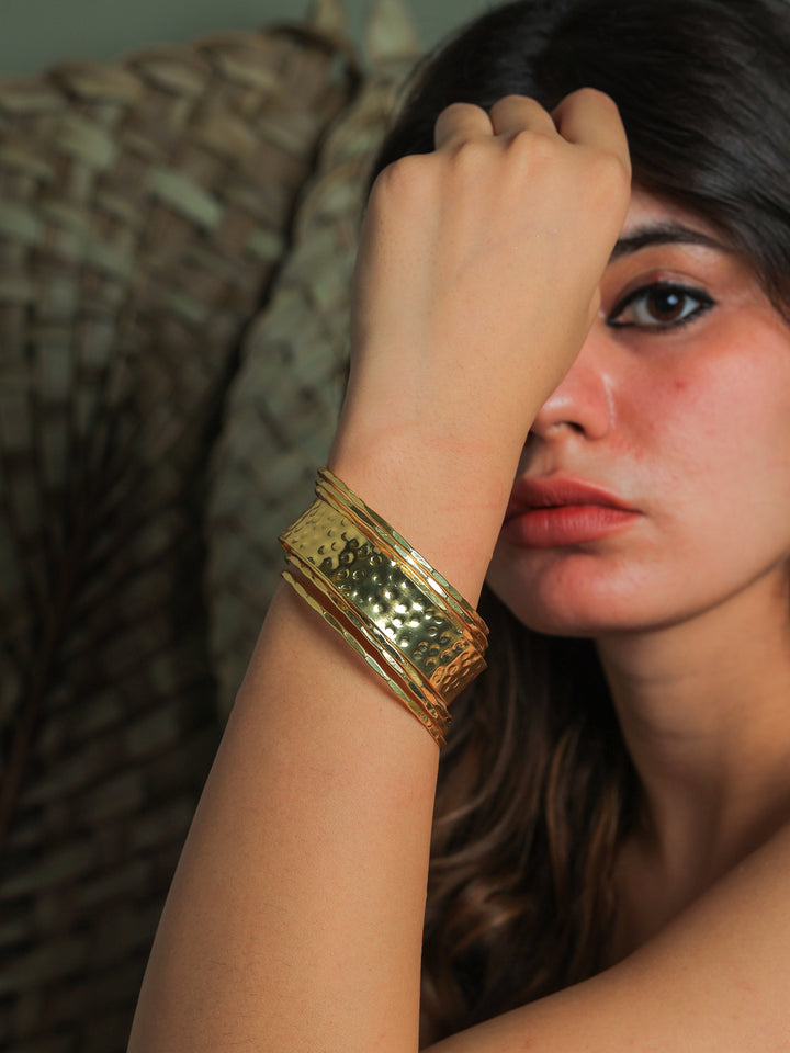 Prisha Brass Plated Bangles | SHOBITAM