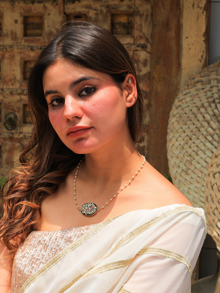 Kamna Enamel pendant necklace | SHOBITAM