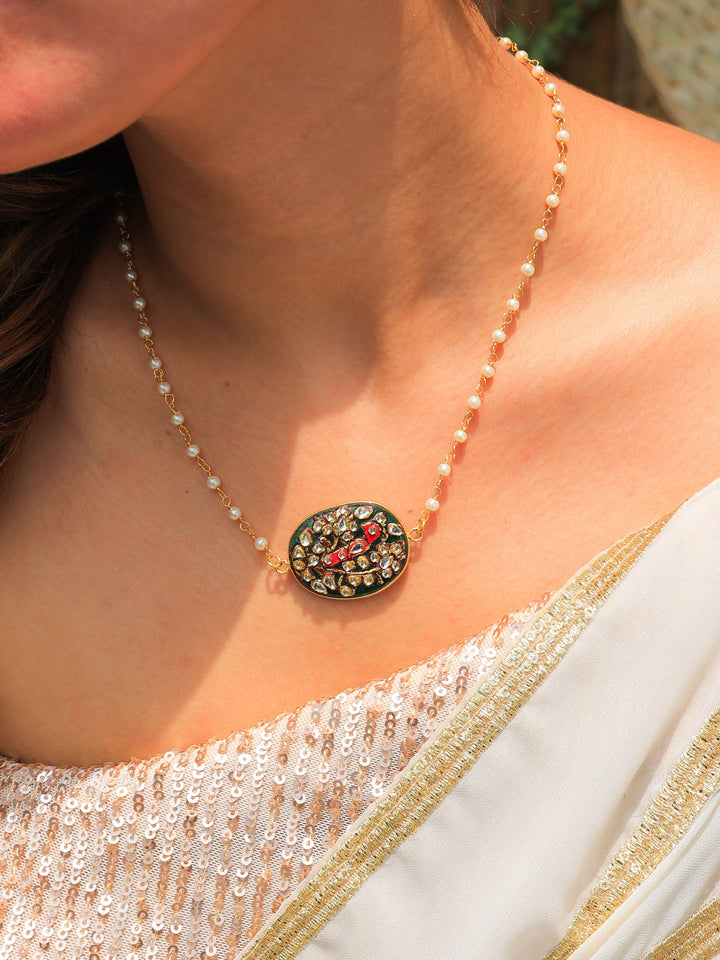 Kamna Enamel pendant necklace | SHOBITAM