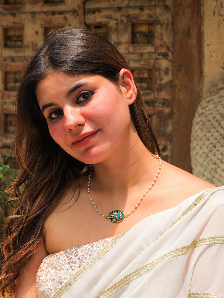 Kamna enamel pendant necklace | SHOBITAM
