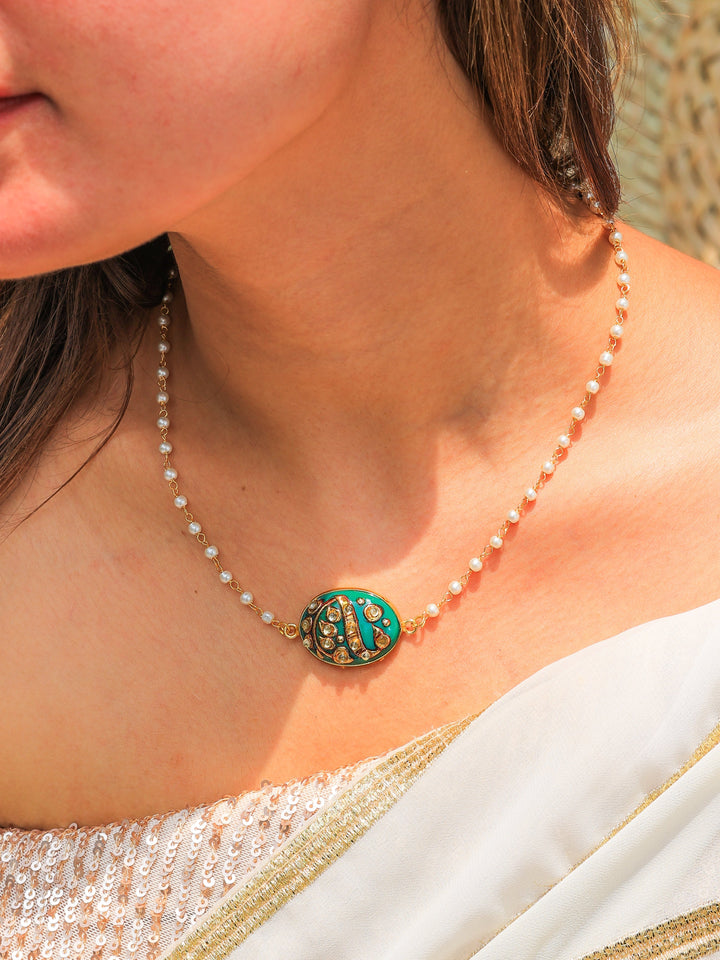 Kamna enamel pendant necklace | SHOBITAM
