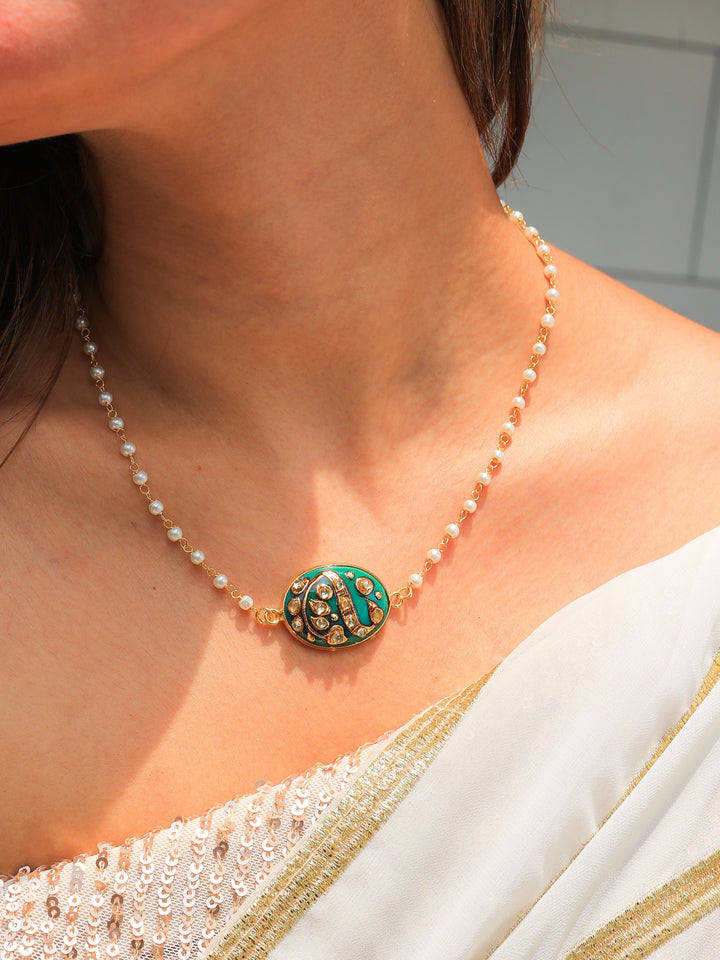 Kamna enamel pendant necklace | SHOBITAM