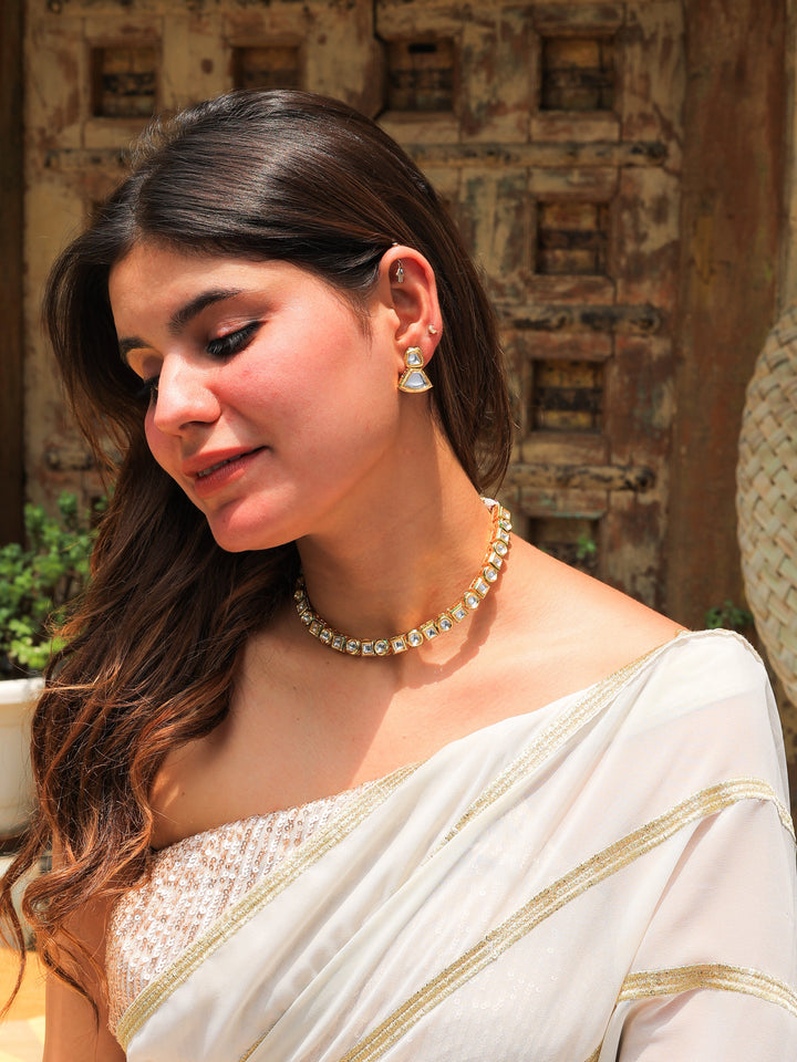 Chahna kundan single string Necklace set