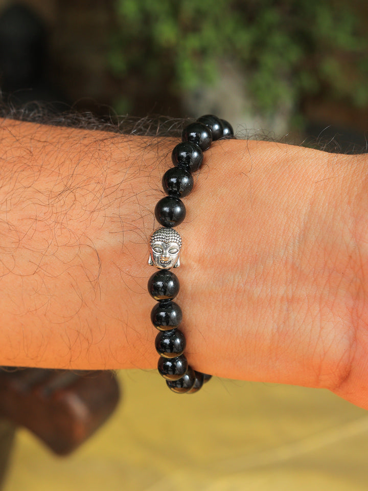 Unisex Anxiety Reliever Black Tourmaline Bracelet – Protection & Positivity | SHOBITAM