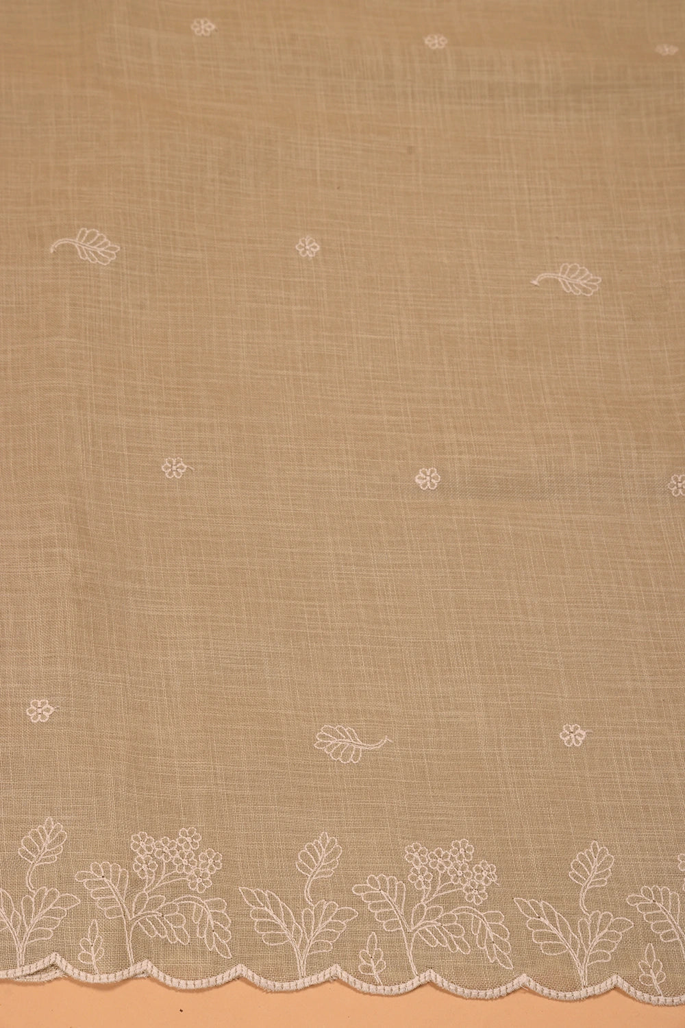 Pastel Green Linen Embriodered Suit Set With Dupatta | SHOBITAM